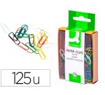 Clips colores q-connect 26 mm caja de 125 unidades colores surtidos