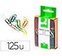 Clips colores q-connect 26 mm caja de 125 unidades colores surtidos
