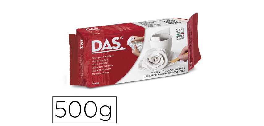 Pasta das blanca para modelar seca sin coccion 500 g