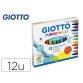 Rotulador giotto turbo maxi caja de 12 colores lavables con punta bloqueada