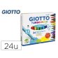 Rotulador giotto turbo maxi caja de 24 colores lavables con punta bloqueada