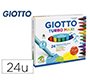 Rotulador giotto turbo maxi caja de 24 colores lavables con punta bloqueada