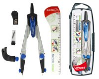 Compas maped 538700 -con adaptador universal estuche de minas y afilaminas