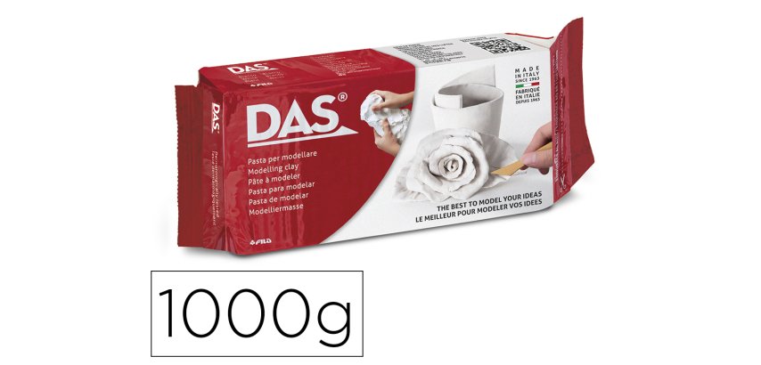 Pasta das blanca para modelar seca sin coccion 1000 g