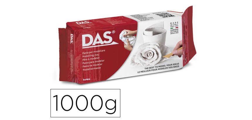 Pasta das blanca para modelar seca sin coccion 1000 g