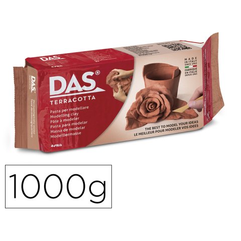 Pasta das terracota para modelar seca sin coccion 1000 g