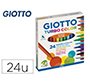 Rotulador giotto turbo color caja de 24 colores lavables con punta bloqueada