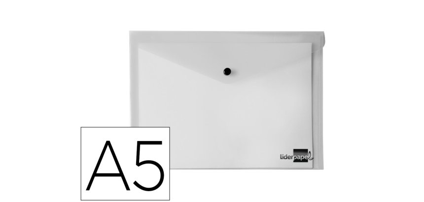 Carpeta liderpapel dossier broche 34354 polipropileno din a5 transparente