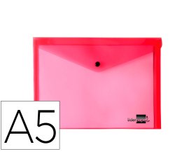 Carpeta liderpapel dossier broche 34350 polipropileno din a5 roja transparente
