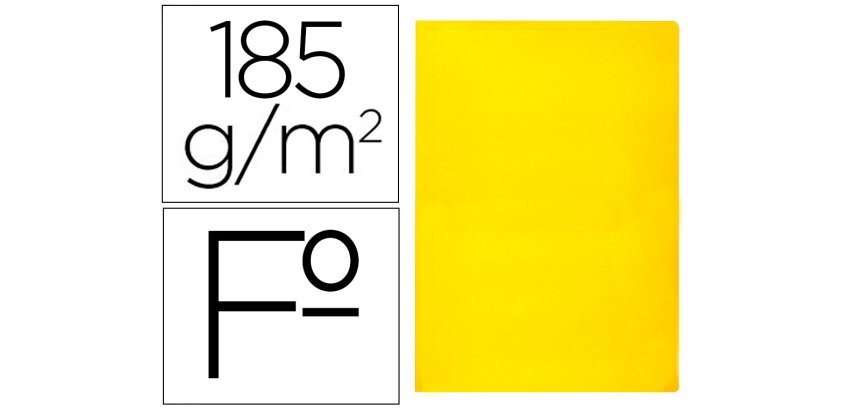 Subcarpeta liderpapel folio amarillo intenso 180g/m2