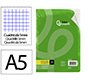 Recambio liderpapel a5 100 h 100gr cuadro 5mm con margen 6 taladros