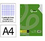 Recambio liderpapel A4 100 hojas 100g/m2 cuadro 5mm con margen 4 taladros