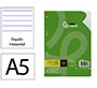 Recambio liderpapel A5 100 h 100g horizontal con margen 6 taladros