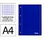 Cuaderno espiral liderpapel a4 micro serie azul tapa blanda 80h 75gr cuadro 5mm con mar gen 4 taladros azul