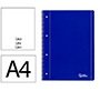 Cuaderno espiral liderpapel a4 micro serie azul tapa blanda 80h 75gr liso con margen 4 taladros azul