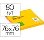 Bloc de notas adhesivas quita y pon q-connect 76x76 mm naranja neon 80 hojas