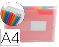 Carpeta liderpapel clasificador fuelle 42159 polipropileno a4 tte 2 huecos tarjetas spectrafile 13 dpto