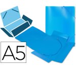 Carpeta liderpapel gomas tres solapas polipropileno din a5 color azul