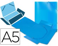 Carpeta liderpapel gomas tres solapas polipropileno din a5 color azul