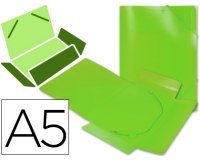 Carpeta liderpapel gomas tres solapas polipropileno din a5 color verde