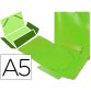 Carpeta liderpapel gomas tres solapas polipropileno din a5 color verde