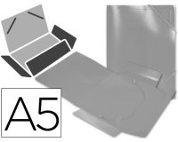 Carpeta liderpapel gomas tres solapas polipropileno din a5 color incoloro