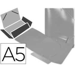 Carpeta liderpapel gomas tres solapas polipropileno din a5 color incoloro