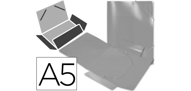 Carpeta liderpapel gomas tres solapas polipropileno din a5 color incoloro