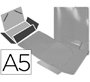 Carpeta liderpapel gomas tres solapas polipropileno din a5 color incoloro