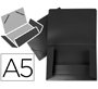 Carpeta liderpapel gomas tres solapas polipropileno din a5 color negro opaco