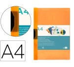 Carpeta liderpapel dossier pinza lateral 45301 polipropileno din a4 naranja 30 hojas pinza deslizante