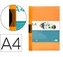 Carpeta liderpapel dossier pinza lateral 45301 polipropileno din a4 naranja 30 hojas pinza deslizante