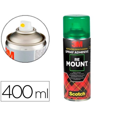 Pegamento 3m spray remount adhesivo reposicionable indefinidamente bote de 400 ml