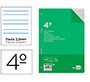 Recambio liderpapel 4º / A5+ 100 hojas 60g pauta 4ª 3,5mm con margen 6 taladros