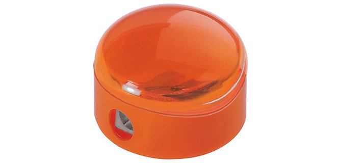 Sacapuntas m+r top uno 351 metalico redondo 1 uso con deposito