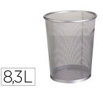 Papelera metalica q-connect rejilla gris 190x260x235 mm