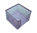 Soporte taco de papel q-connect metalico rejilla plata 95x95x80 mm