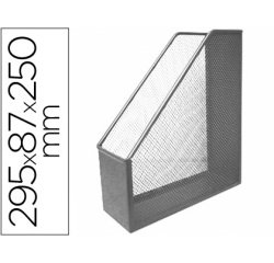 Revistero metalico q-connect rejilla gxa29 gris 87x295x250 mm