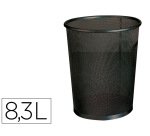 Papelera metalica q-connect rejilla negra 190x260x235 mm