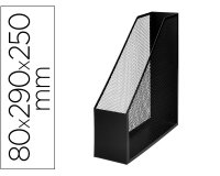Revistero metalico q-connect rejilla negro 79x289x250 mm