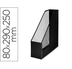 Revistero metalico q-connect rejilla negro 79x289x250 mm
