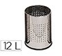 Papelera metalica q-connect perforada cromada 250x325 mm