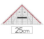Escuadra m+r geometria 25 cm plastico cristal