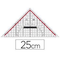 Escuadra m+r geometria 25 cm plastico cristal