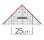 Escuadra m+r geometria 25 cm plastico cristal
