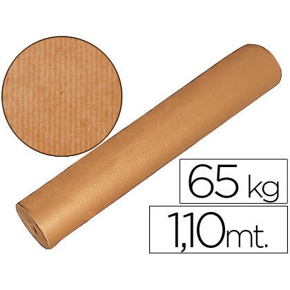 Papel kraft marron bobina 1,10 mt de altura 60/65 kg longitud 812 mt