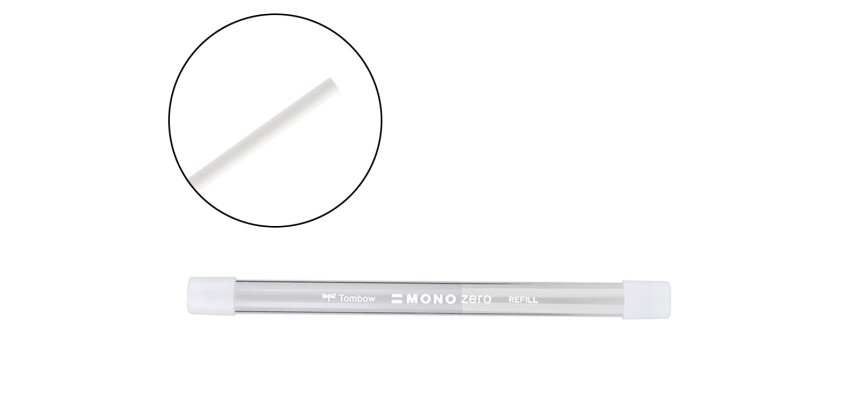 Repuesto portagomas tombow mono zero redondo 2,3 mm diametro tubo con 2 unidades