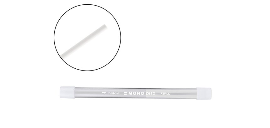 Repuesto portagomas tombow mono zero redondo 2,3 mm diametro tubo con 2 unidades