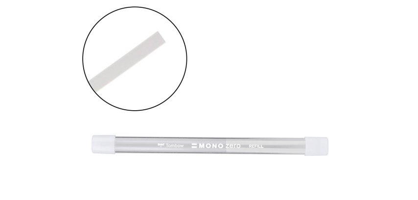 Repuesto portagomas tombow mono zero rectangular 2,5 x 5 mm tubo con 2 unidades