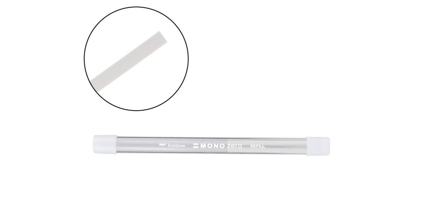 Repuesto portagomas tombow mono zero rectangular 2,5 x 5 mm tubo con 2 unidades